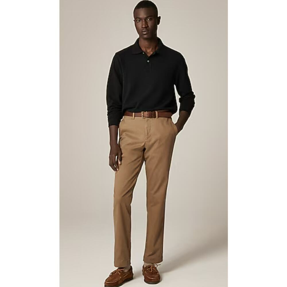JCrew 770 Straight-Fit Core Stretch Chino Pants Mens W35 L32 River Brown AR886
